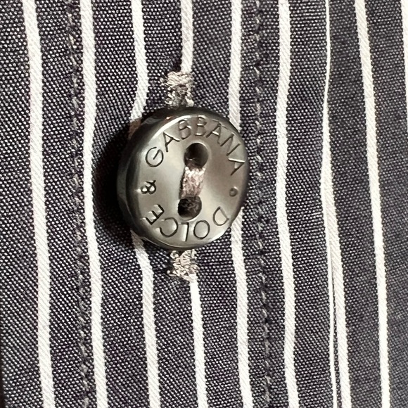 Dolce and Gabbana (Gold) Men’s Large Dark Blue dress shirt US neck 16.5/42 - Picture 5 of 7